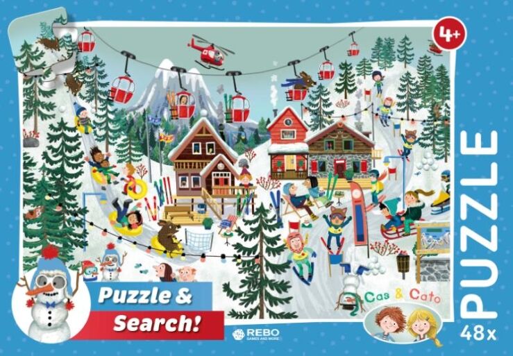 Rebo legpuzzel 48 stukjes - Cas & Cato winter