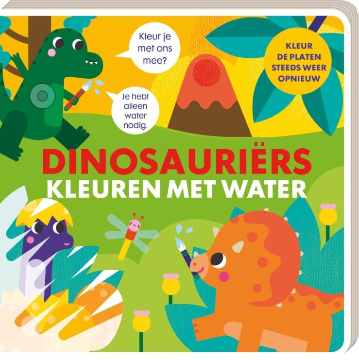 Kleuren met water Dinosauriërs